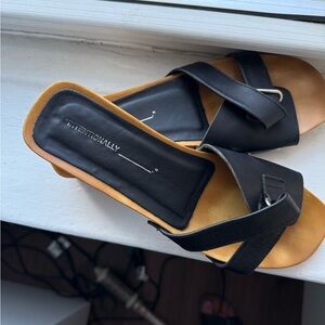 INTENTIONALLY BLANK Black Strappy Sandals